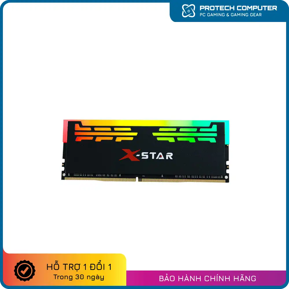 Ram led xstar whale shark 16GB buss 3200 ( Đen)